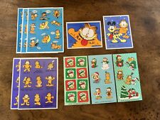 Vintage Garfield The Cat Stickers 10 Sheets Assorted picture