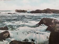 C 1905 Scene of Cape Elizabeth Maine Atlantic Ocean Rocks Surf Beach Postcard  picture