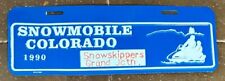 1990 SNOWMOBILE COLORADO SNOWSKIPPERS GRAND JUNCTION BOOSTER License Plate picture
