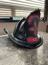RARE 1924 City Of Miami Cairns And Bro High Eagle Leather Fire Helmet picture