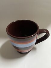 Starbucks 2007  21oz Brown Striped Footed Coffee Mug picture