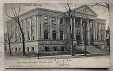 Greetings From, Public Library, Fort Wayne, Indiana, Vintage Postcard picture