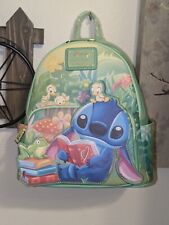 Loungefly Stitch Reading Mini Backpack BAM Exclusive RARE Mushrooms Frogs Ducks picture