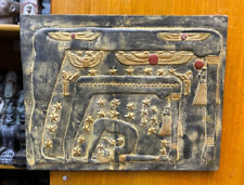 RARE ANCIENT EGYPTIAN ANTIQUE Board With Relief Of Egyptian Goddess (Nut) BC picture