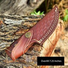 Genuine Leather Fixed Blade Knife  Leather sheath X504 picture