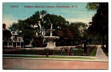 Antique Soldiers Memorial Fountain, Street Scene, Cannon, Poughkeepsie, NY  picture