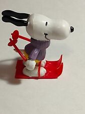 Vintage 1966 SKIING SNOOPY Red Skis PVC Figure HONG KONG picture