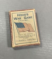 Antique 1898 Hood's Sarsaparilla ~ Rare Spanish American War Playing Cards Game picture