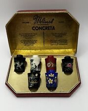 Vintage Molinard Pots Solid Perfume Holders Set 6 Bakelite Hand Painted Paris picture