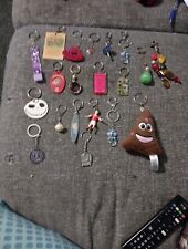 Lot Of 20 Assorted  Keychains Vintage To Now Novalty Souvenir Purse Bag Charms picture
