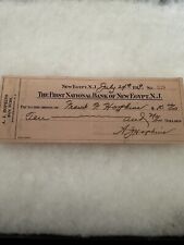 1919 New Egypt New Jersey Bank Check First  National picture