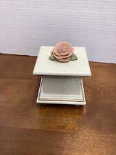 Vtg. Bella Rosa Box Small Hinged Trinket Jewelry Decorative Treasures Crackle picture