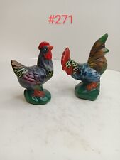Vintage Country Decor Rooster Statue Hand Painted Made in China 5.5