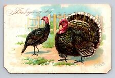 c1906 UDB Postcard Raphael Tuck RH Wealthy Thanksgiving Day Turkeys picture