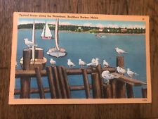 Typical Scene along the Waterfront Boothbay Harbor Maine Postcard picture