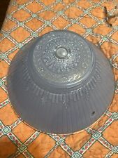 Vintage Blue 3 hole Ceiling Light Shade 10 inches across 3.5 inches deep picture