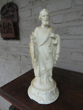 Antique french LETU MAUGER bisque porcelain saint joseph statue figurine picture