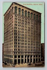 Detroit MI-Michigan, Ford Building, Motor & Street Cars, Vintage c1910 Postcard picture