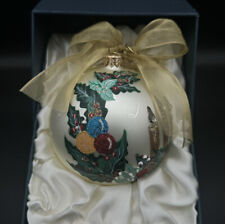 Vtg Russian Hand Painted Christmas Ornament Winter Colorful Rare In Original Box picture