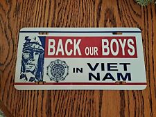 American Legion 1968 Back Our Boys In Vietnam License Plate picture