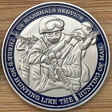 US Marshals Service - There is no Hunting, like the Hunting of Man - satin coin picture