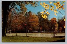 Lenox Massachusetts Eastover Rec Resort Clay Tennis Courts MA Postcard Vtg B3 picture
