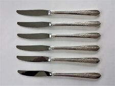 1939 antique Oneida NOBILITY PLATE ROYAL ROSE flatware 6 DINNER KNIVES picture
