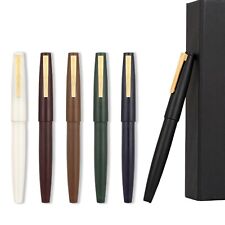 JINHAO 80 Cold Clip Brushed Fiber Fountain Pen 0.3/EF/F Nib Ink Gift Pen XmashZ picture