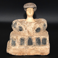 Large Ancient Bactrian Idol Statue with Decorated Stone Inlay Circa 2000-1500 BC picture