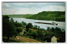 Ripley OH Ohio Scene on River Sohio Chrome Postcard Posted 1951 picture