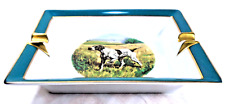 Royale Limoges Ashtray,Ancienne Manufacture, Hunting Dog, 7.75