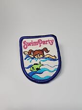 Girl Scout Swim Party Patch Girl Swimming with Fish picture
