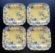 SET of 4 YELLOW ADELAIDE 222 FIFTH DINNER PLATES picture