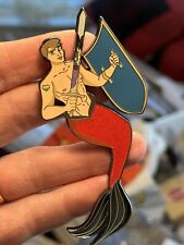 Fantasy 4” Hard enamel 3mm Thick Merman Pin Gay Interest Prince Phillip picture