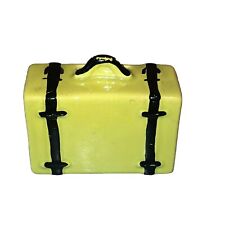Vintage Ceramic Chartreuse Green Suitcase Piggy Bank Figurine ￼ picture