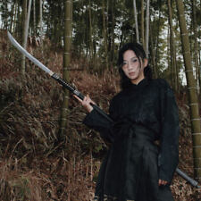 SWK-10085 Japanese 70“ Damascus Steel Katana Naginata Samurai Sword picture