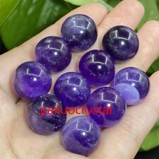 10pc Wholesale Natural Amethyst Ball Quartz Crystal Sphere Reiki Healing 15mm+ picture