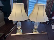 crystal table lamps pair picture