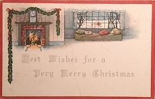 1916 Merry Christmas Greetings Postcard. By National Art Co. USA. #-2724 picture