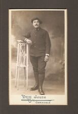 Vintage Antique Duc Jeune Grenoble CDV Photo Young French Military Man France picture