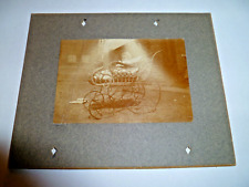 early 1900s Baby in Stroller Carriage Antique Photo Snapshot 2x3