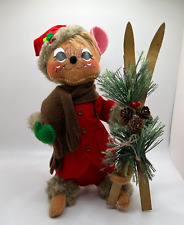 Annalee Rustic Pine Mouse 8in 2020 Skis Pinecones Christmas Holiday NWT picture