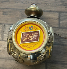 RARE 1972 Hanging SCHLITZ 4 Sided DIVER ROTATING Lighted CLOCK/Sign Works READ  picture