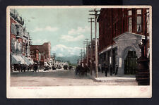 San Bernardino CA Postcard 1906: DOWNTOWN, BUGGIES, Ptd RIALTO, Undivided Back picture
