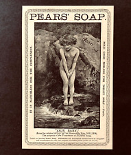 1891 Pears’ Soap Advertisement Naked Child at River Beauty Antique Print AD picture