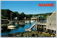 Quiet Harbor New Harbor Maine ME Postcard VTG picture