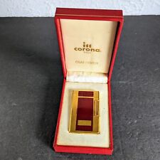 Vintage Im Corona Tokyo Cigar Lighter In Original Box. Working. Monogrammed.  picture