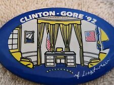 Roy Lichtenstein Oval Office 1992 Campaign Pin Clinton/Gore picture