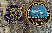 2 FBI Patch Set ALASKA Last Frontier Police Sheriff Marshal SWAT CIA Unique Rare picture