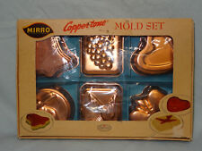 Mirro 6 Mini Copper-tone Mold Set,Wall Plaques, USA,Original Display Box,Vintage picture